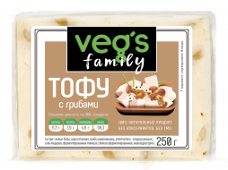 Тофу с грибами "VEG`S Family", 0,25 кг