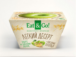 Десерт яблочный с овсяными хлопьями "Eat&Go", 150 г